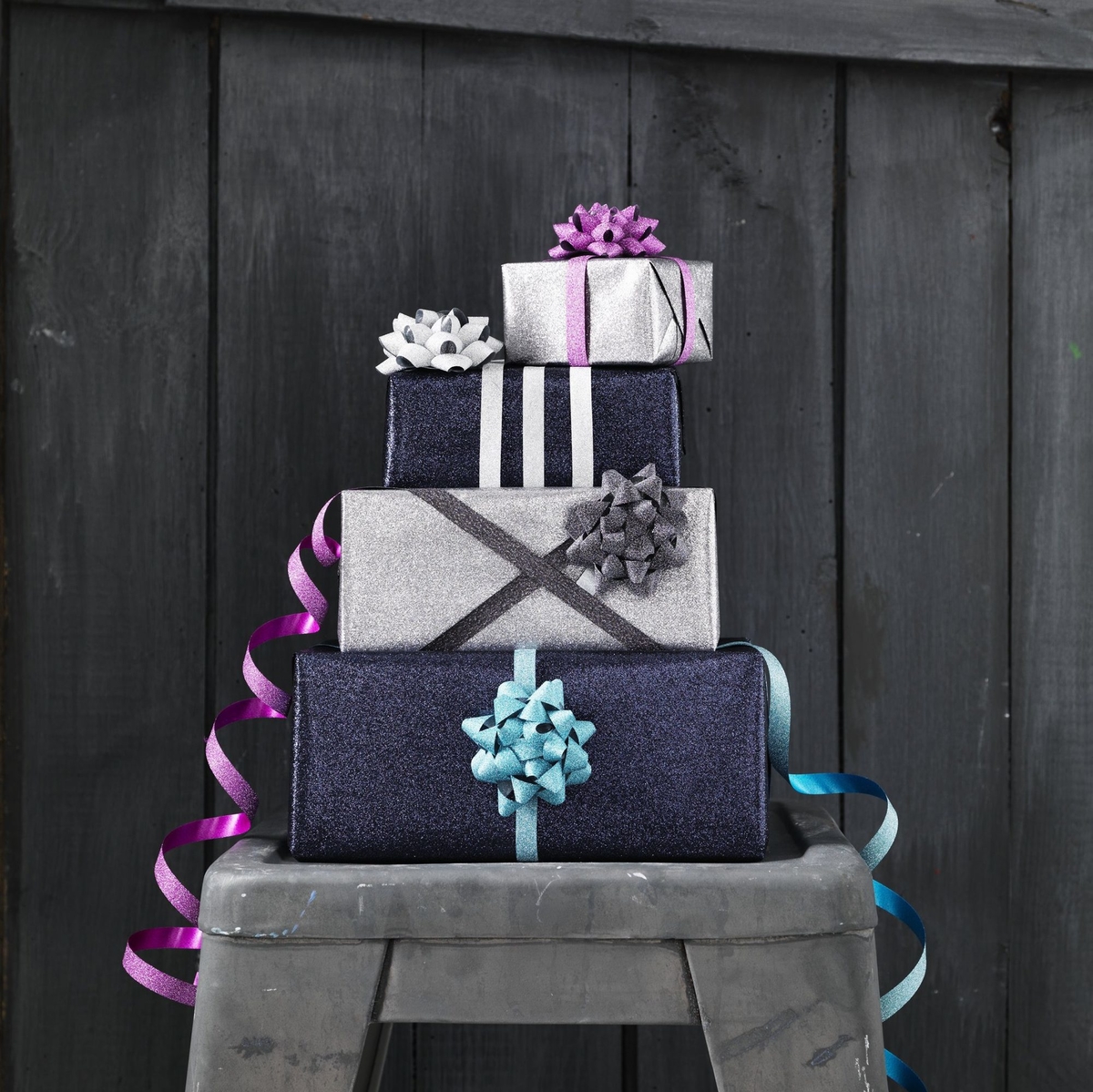 Glitterpapper och paket