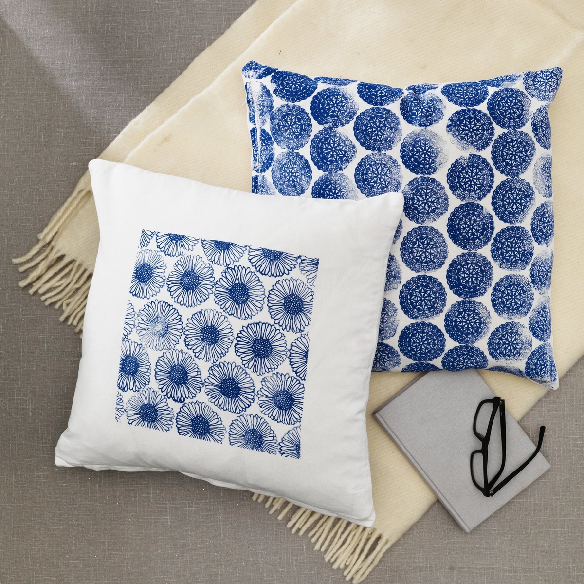 Stempl og dup på stof Stempl og dup på stof