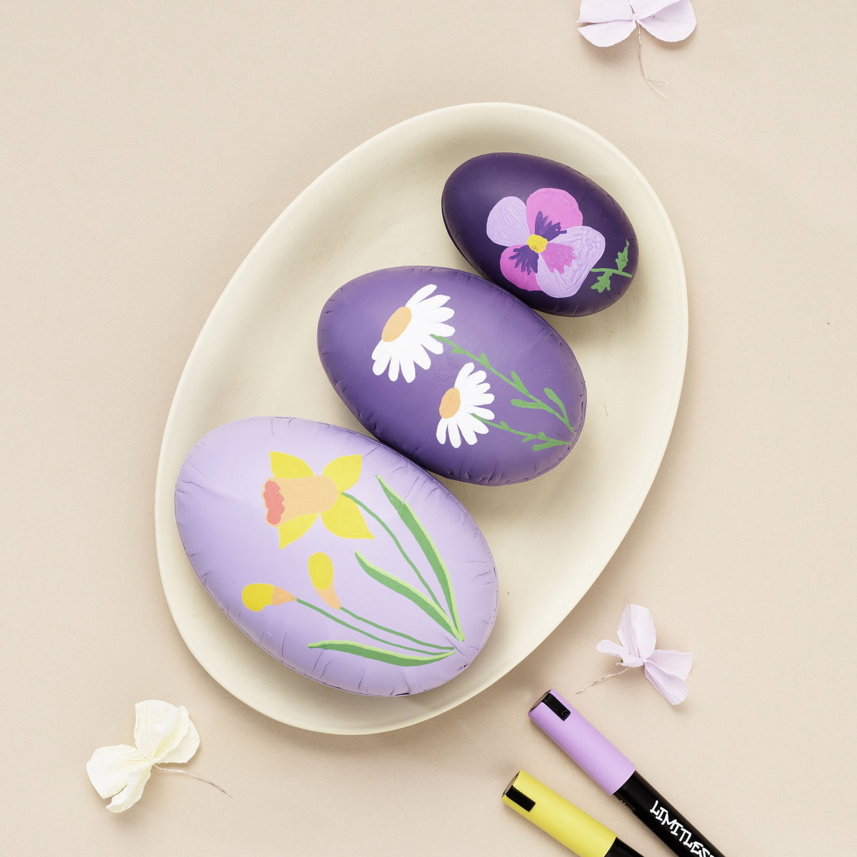 Pääsiäismunien koristelu Limitless Marker -kynillä