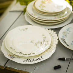 Glas- och porslinspenna silver