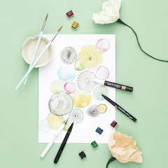 Posca PC3Mx4 silv/guld/vit/sva