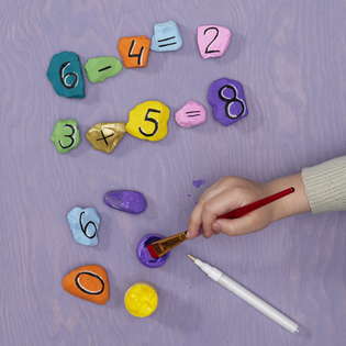 Måla egna matematik-stenar